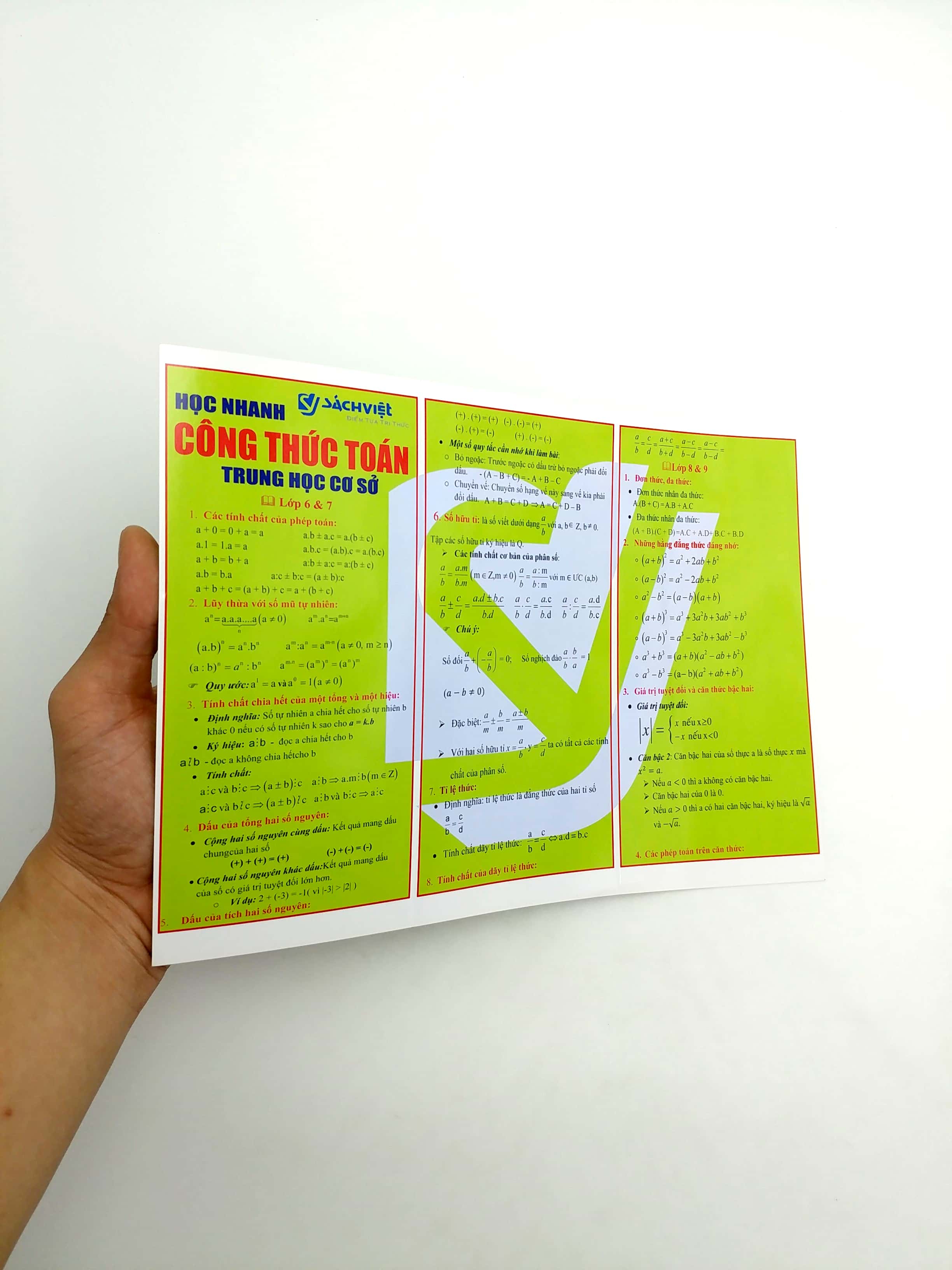 Fahasa - Học Nhanh Công Thức Toán THCS (Lớp 6-7)