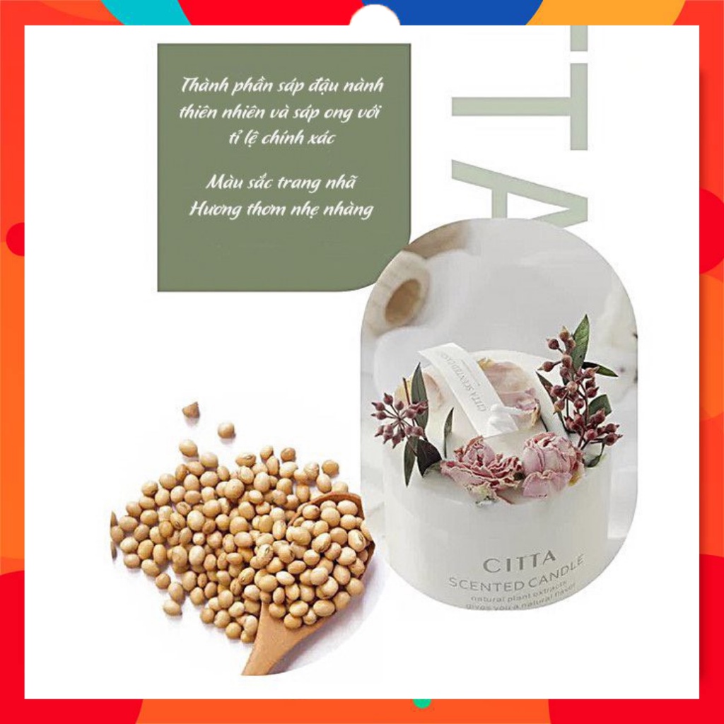 Nến thơm cao cấp hoa khô Citta - BST 4 mùa