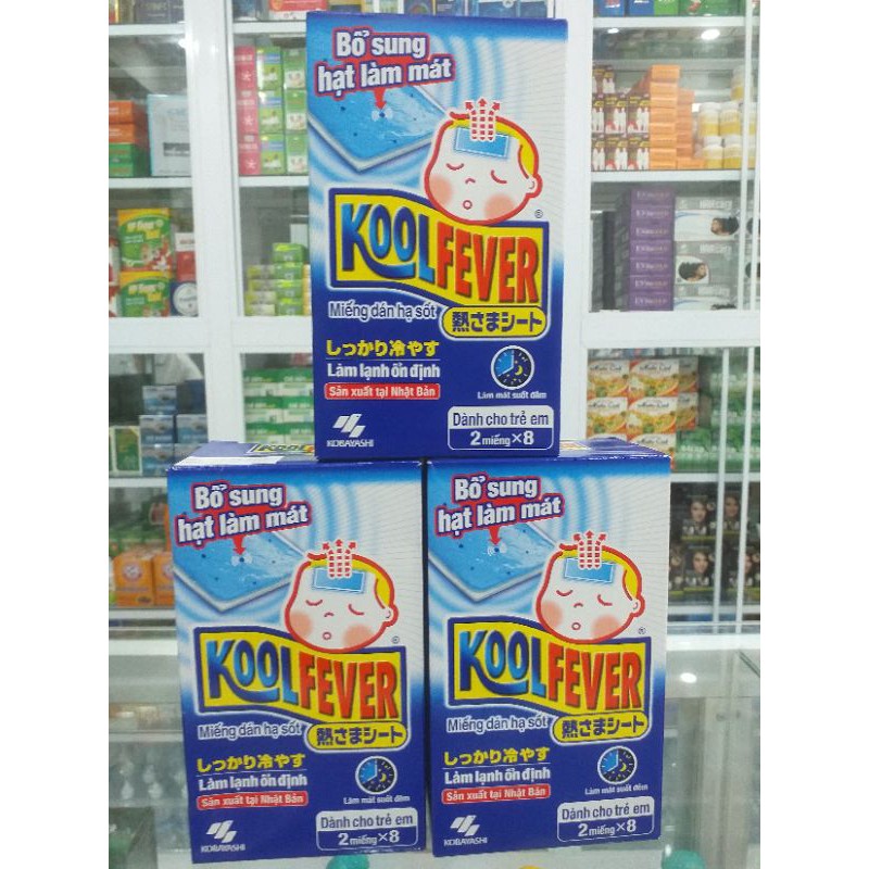 [HCM]Dán hạ sốt KOOLFEVER (hàng nhật) hộp 8 bịch  bịch 2 miếng dán