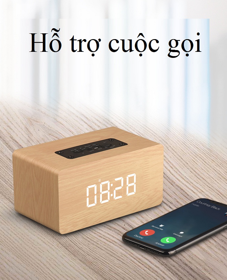 Loa Bluetooth Mini Có Hiển Thị Đồng Hồ Đa Năng W5