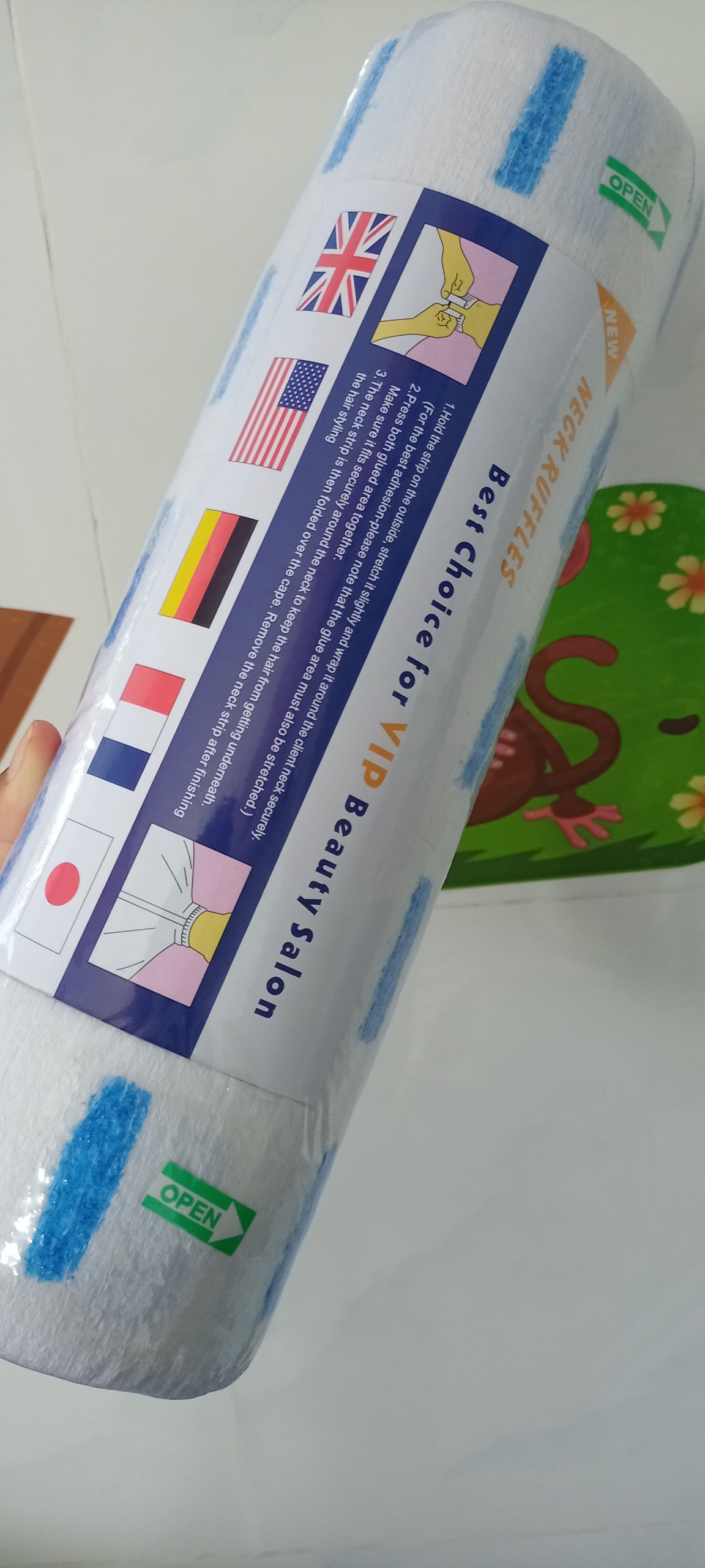 [HCM]5 cuộn Giấy quấn cổ màu TRĂNG dùng để cắt tóc nam