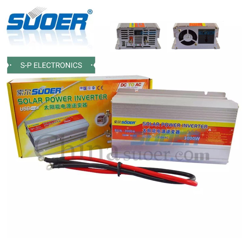 Máy đổi nguồn điện 12v 3000w suoer sua-3000a