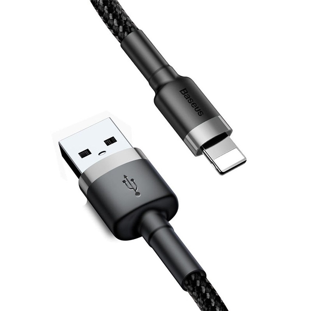 Cáp sạc truyền dữ liệu Baseus Cafule Lightning dây dù dài 1M/2M/3M cho iPhone