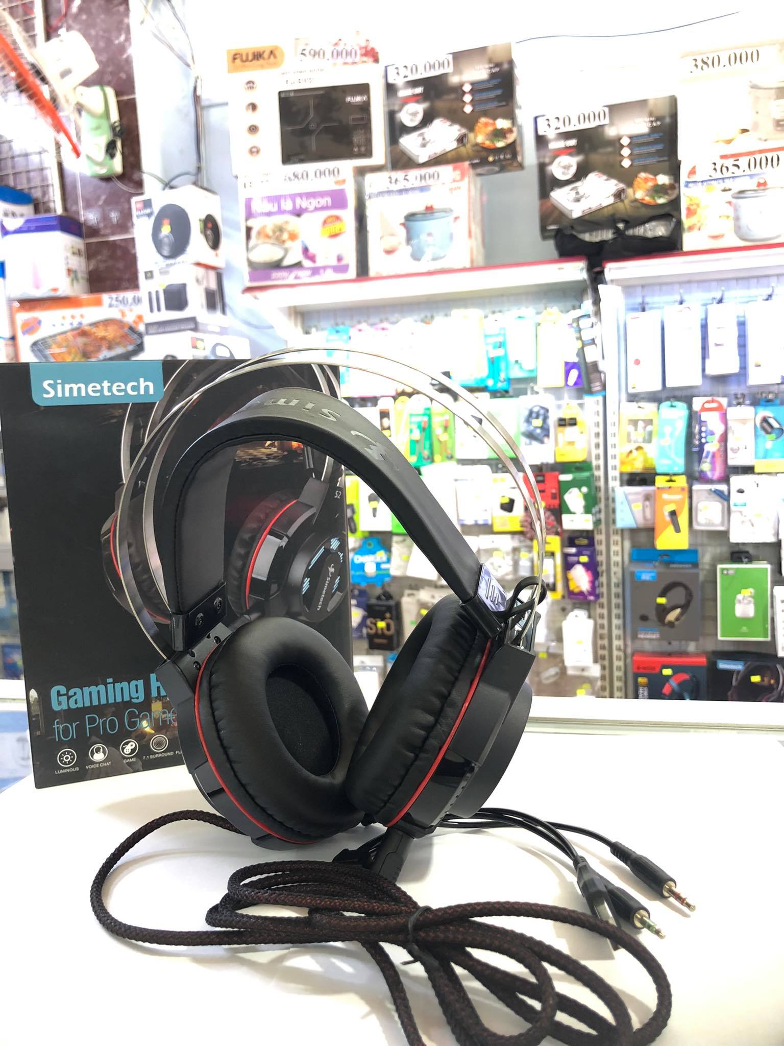 HEADPHONE SIMETECH S2 LED RGB CỔNG 3.5MM CHUYÊN CHO GAME THỦ