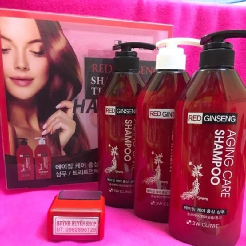 Bộ gội xả tinh chất sâm đỏ- 3W CLINIC Red Ginseng Shampoo Treatment