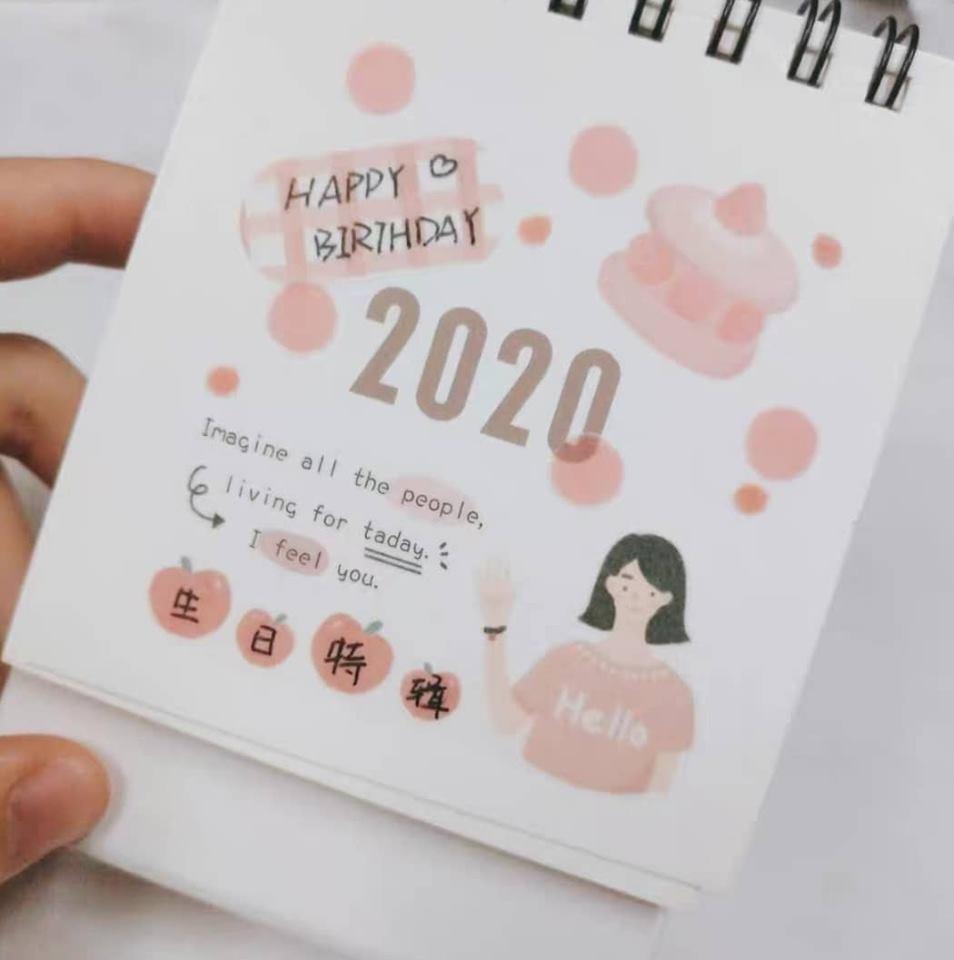 Lịch để bàn mini 2020