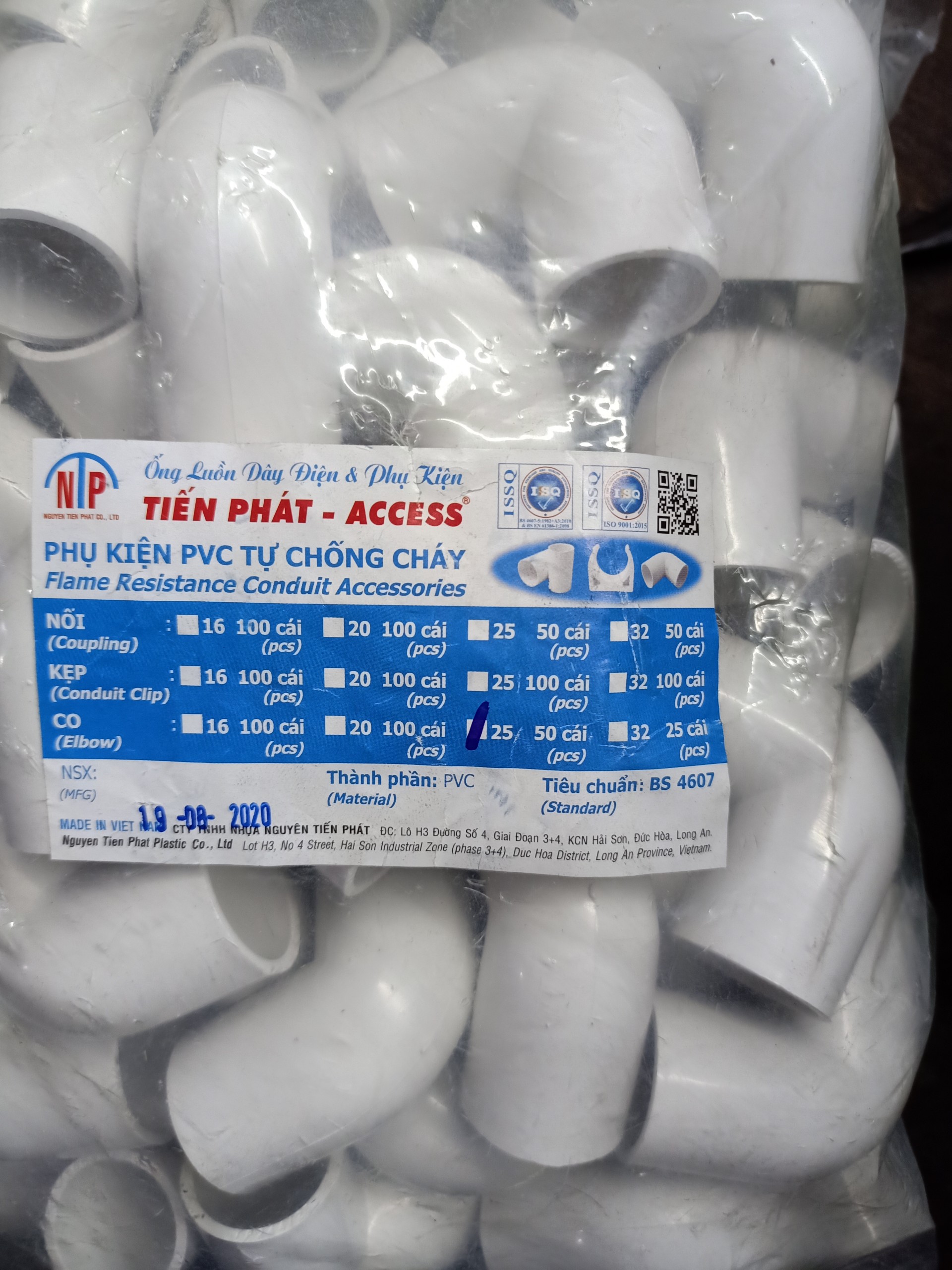 BỊCH CO ỐNG ĐIỆN PHI 16 & PHI 20 (100 CÁI) & PHI 25 (50 CÁI)