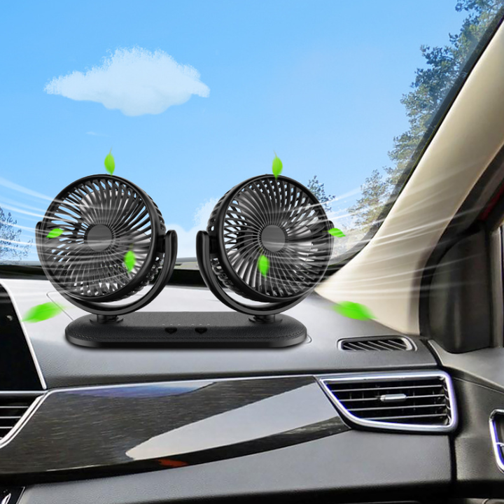 The mini double fan rotates 360 degrees