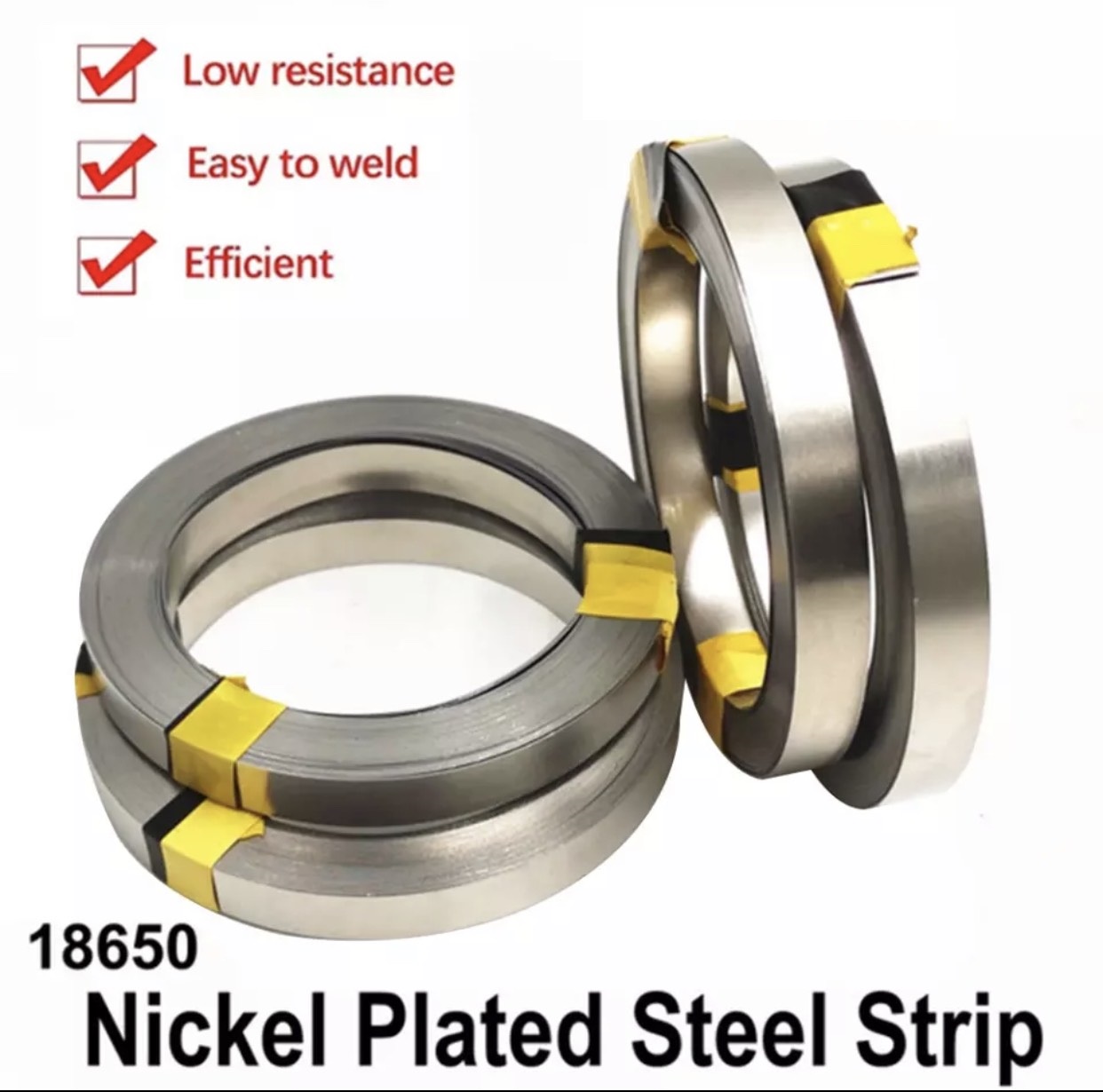 Han Pin Kẽm hàn cell pin mạ niken kích thước 0.15x8mm dùng hàn cell pin 1 mét ...