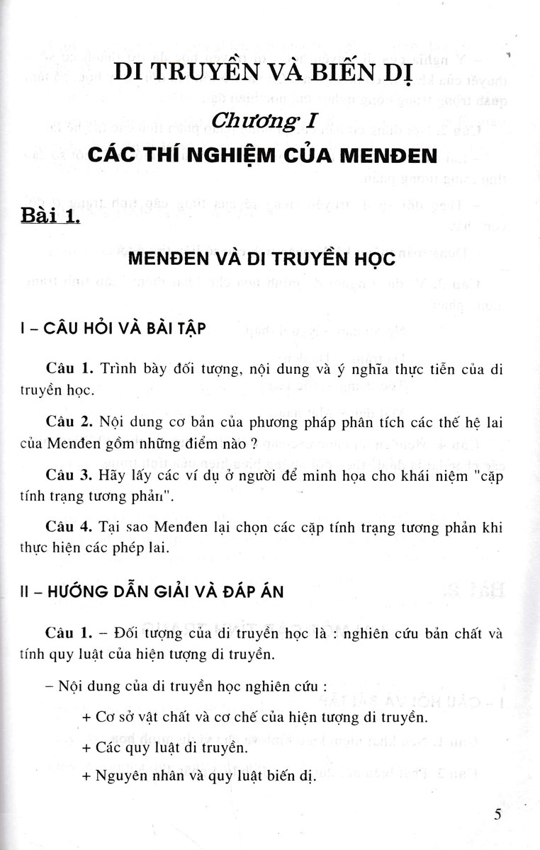 Giải Bài Tập Sinh Học Lớp 9