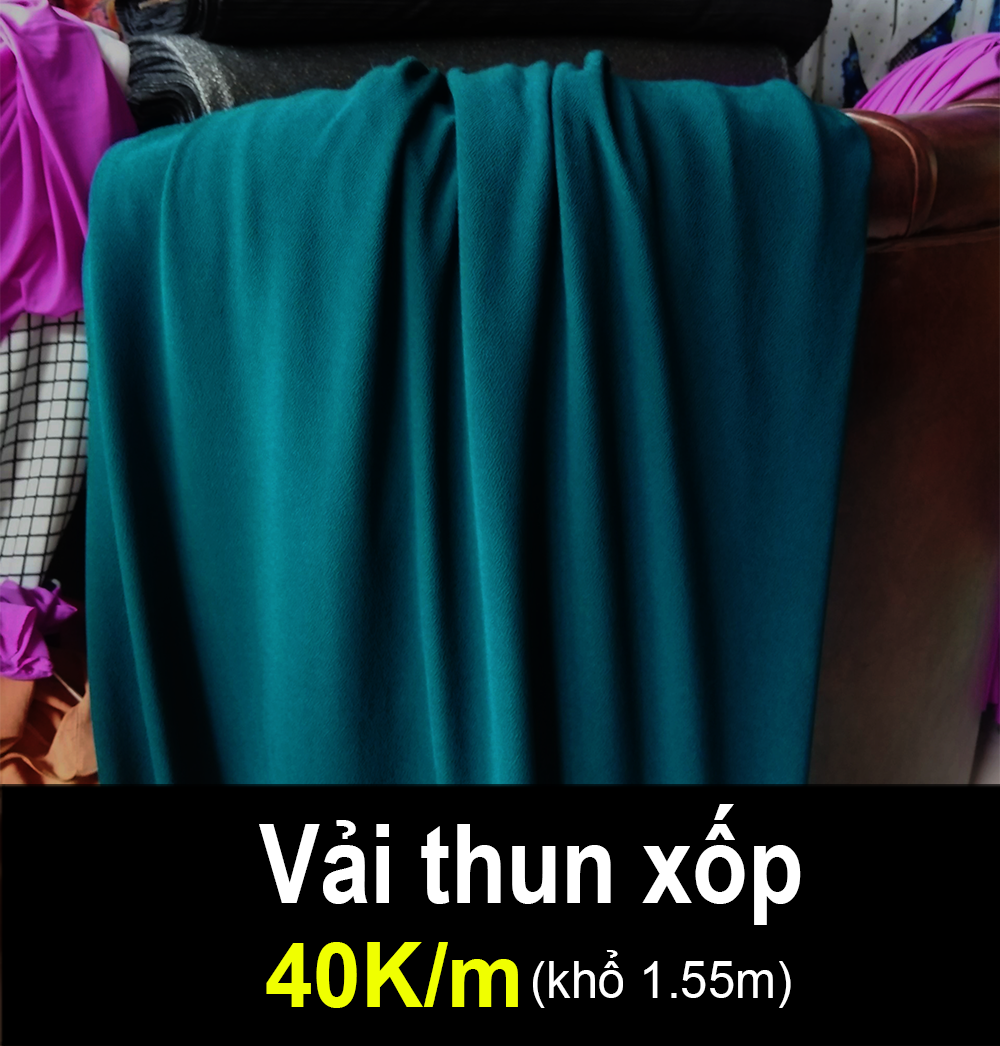 Vải thun xốp đẹp mềm dịu may đồ 40K/m (khổ 1.55m)