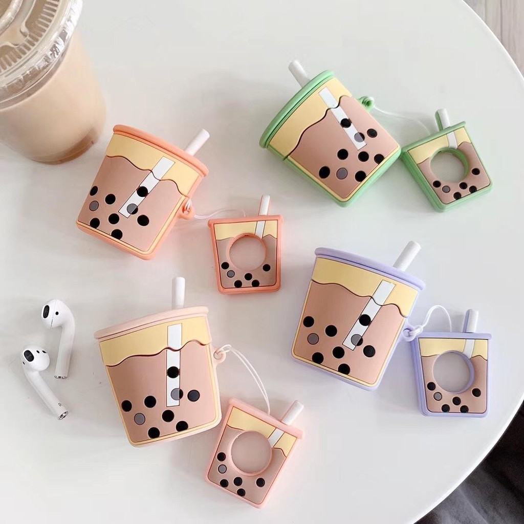 Bao Case Cho Airpods 1/ 2 Hình Ly Trà Sữa