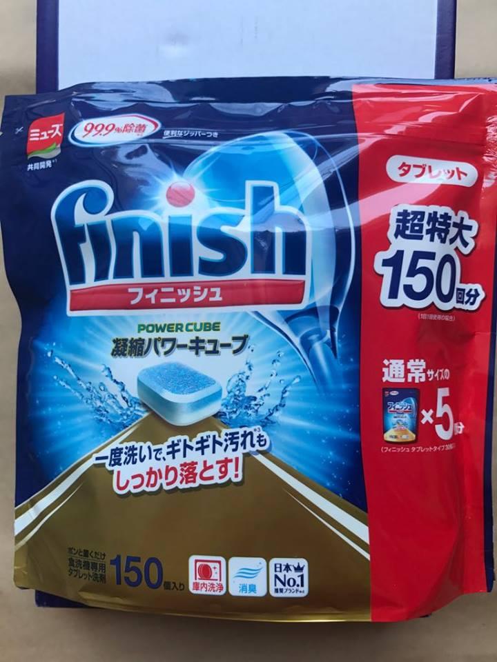 Viên rửa chén finish 150 viên dùng cho máy rửa bát