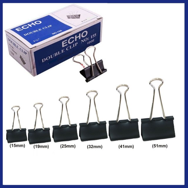 [HCM]Kẹp bướm ECHO 19mm (combo 5 hộp)