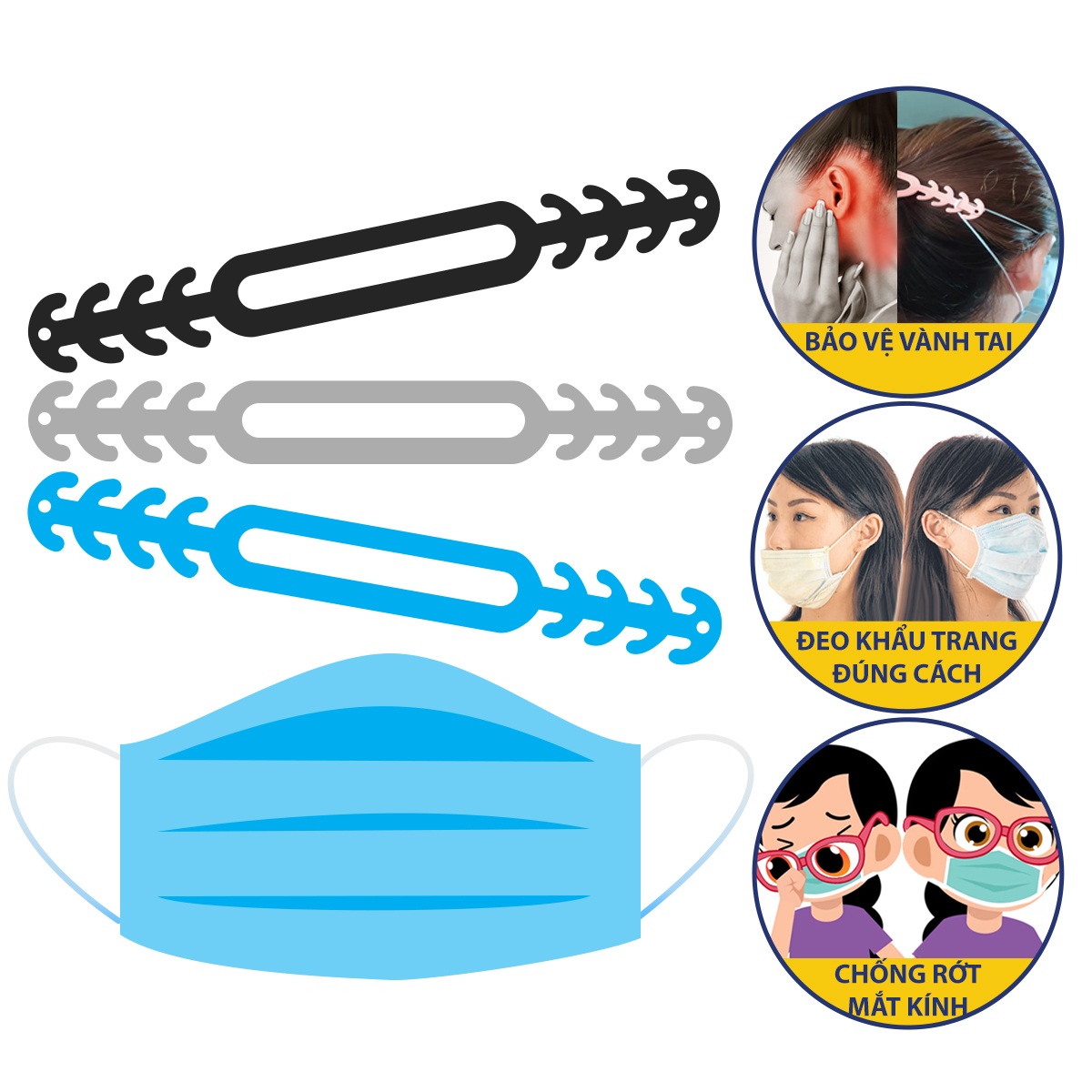 Combo 5 dây đeo khẩu trang
