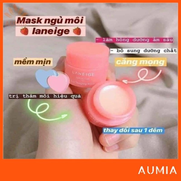 Mặt nạ ngủ môi dưỡng môi ủ môi Laneige Lip Sleeping Mask Berry mini 3g Aumia( Chính Hãng) cao cấp