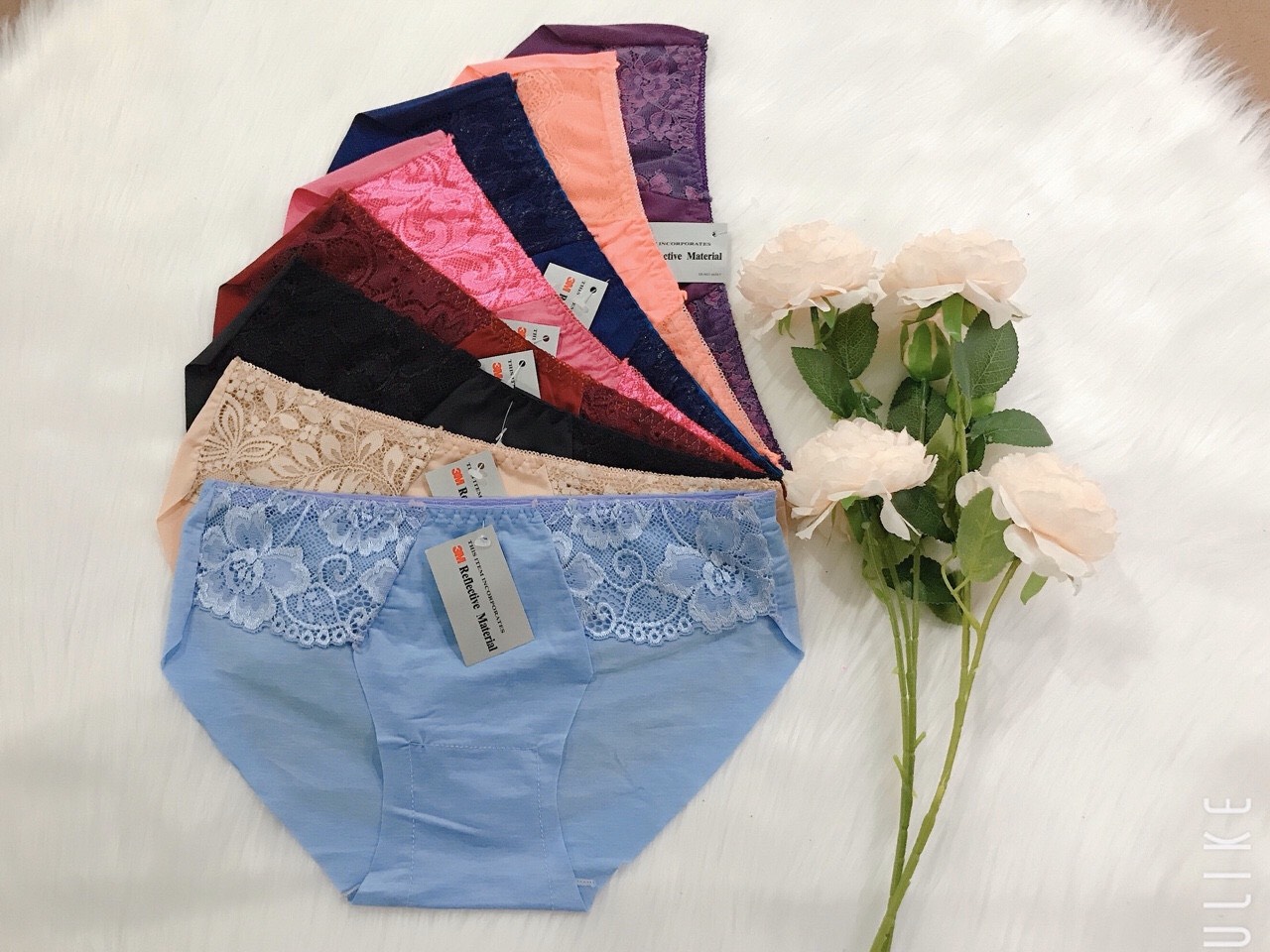 Set 5 Quân Lót Su Phối Ren Không Đường May