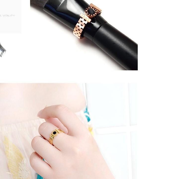 Nhẫn Nữ Mặt TrònTitan Không Đen TT 1275