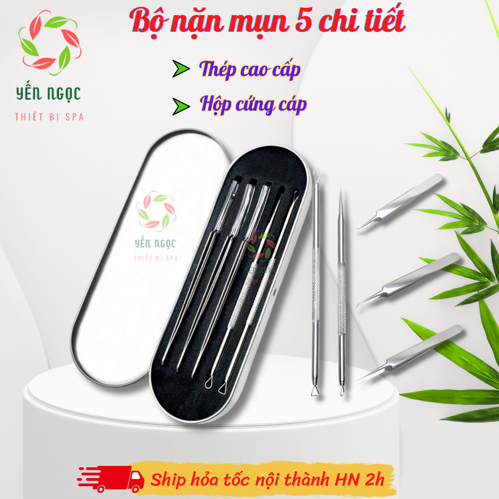 Bộ nặn mụn 5 chi tiết chuyên dụng cho spa