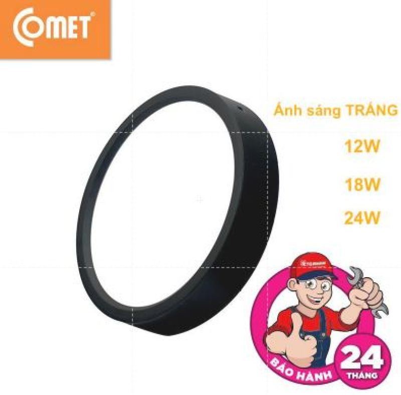 Đèn led ốp trần TRÒN lắp nổi, viền ĐEN, COMET CED121T-DB (nhiều công suất) chất liệu nhôm sơn tĩnh điện,chống rỉ sét và tản nhiệt hiệu quả; tính năng tản sáng cao cấp,quang thông cao ,chiếu sáng tốt,tiết kiệm năng lượng.