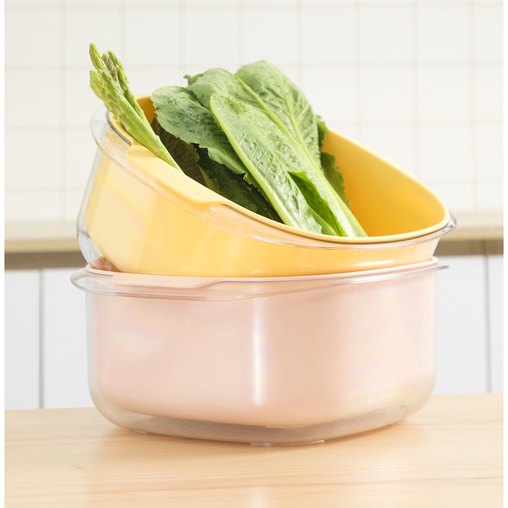 Bộ thau rổ vuông Yoko 23cm - 27cm - Chính hãng inochi, tiêu chuẩn nhật bản