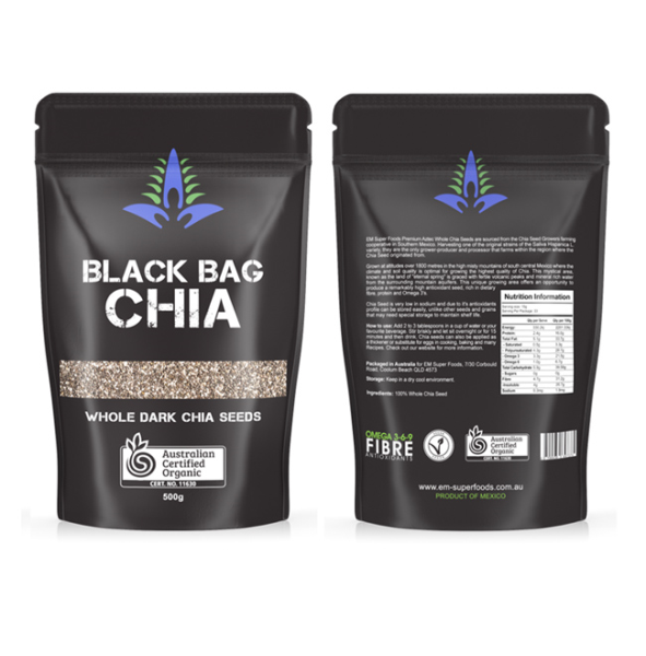 [HCM]Hạt Chia Đen 500g Úc Black Bag Chia
