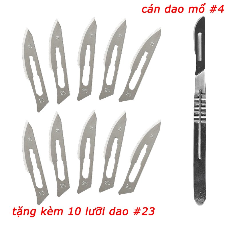 Dao thiến heo (tặng 10 lưỡi dao 23 #)