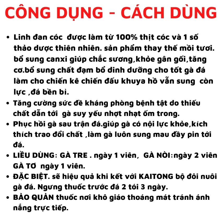 [ LINH ĐAN CÓC NUÔI GÀ ĐÁ 120 VIÊN ] nuôi gà đá dành cho tất cả các loại gà.