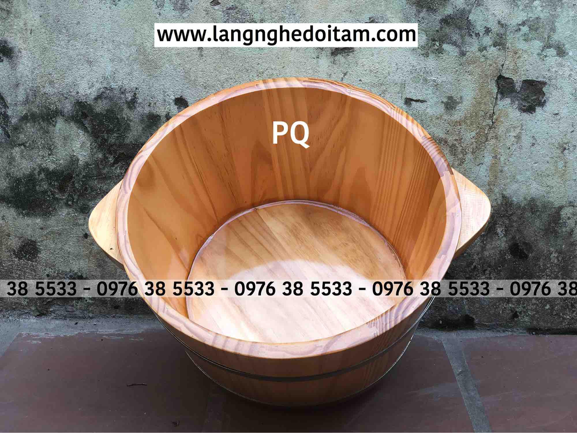 Chậu gỗ ngâm chân gỗ thông