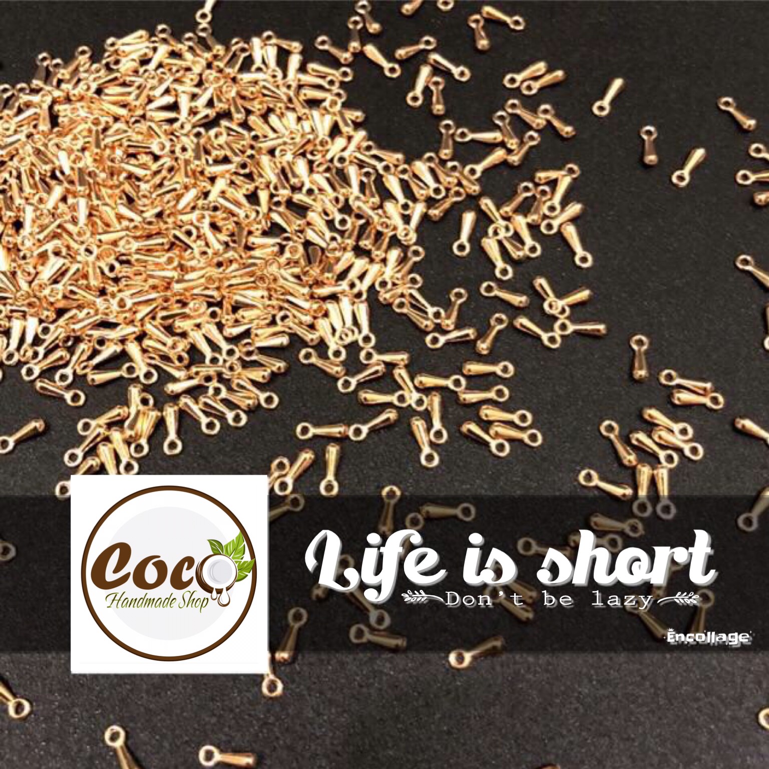 [HCM]Hạt Treo Hình Giọt Nước Làm Trang Sức Handmade