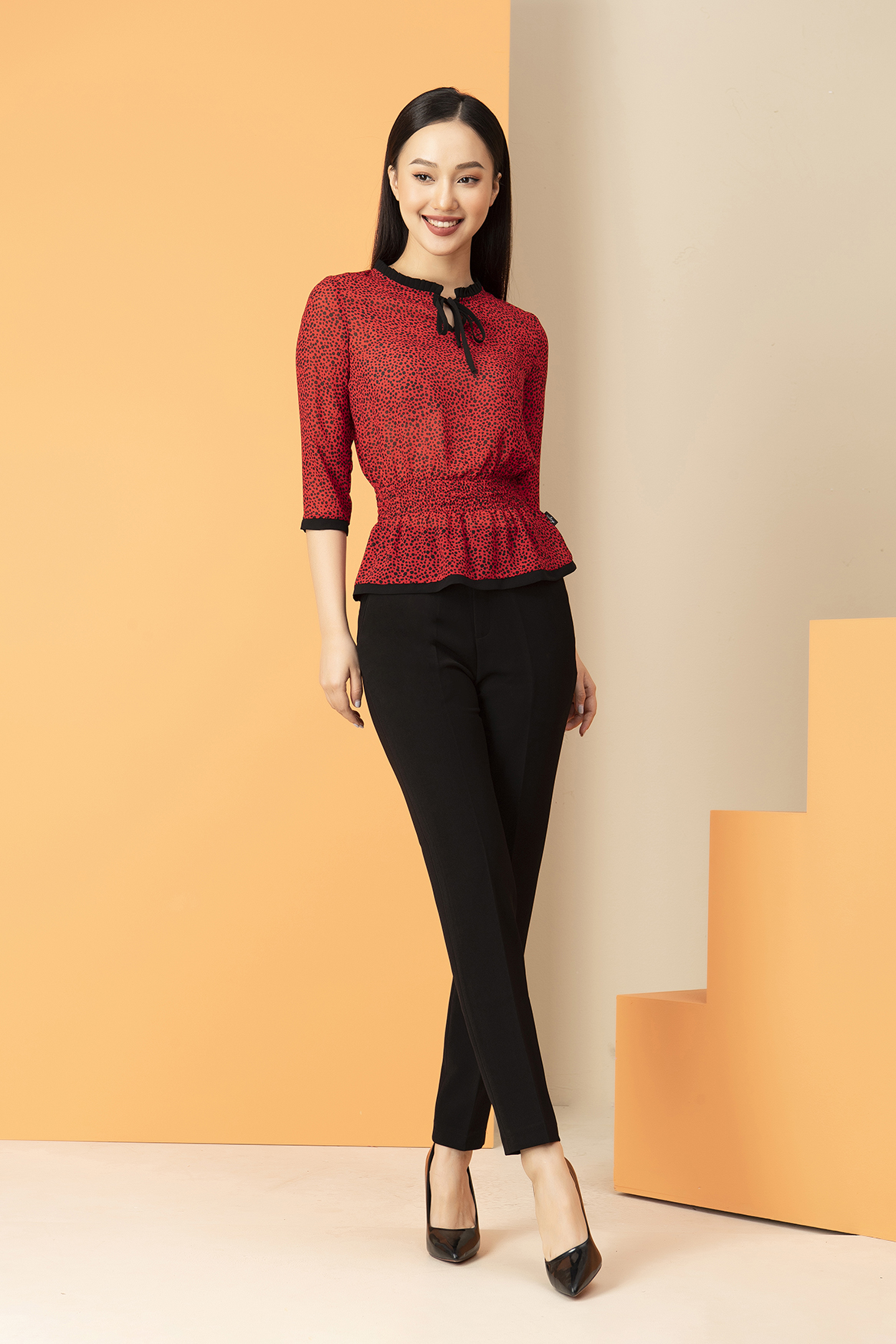 Áo Sơ Mi Thiết Kế Eo Chun Luperi LFSM1102
