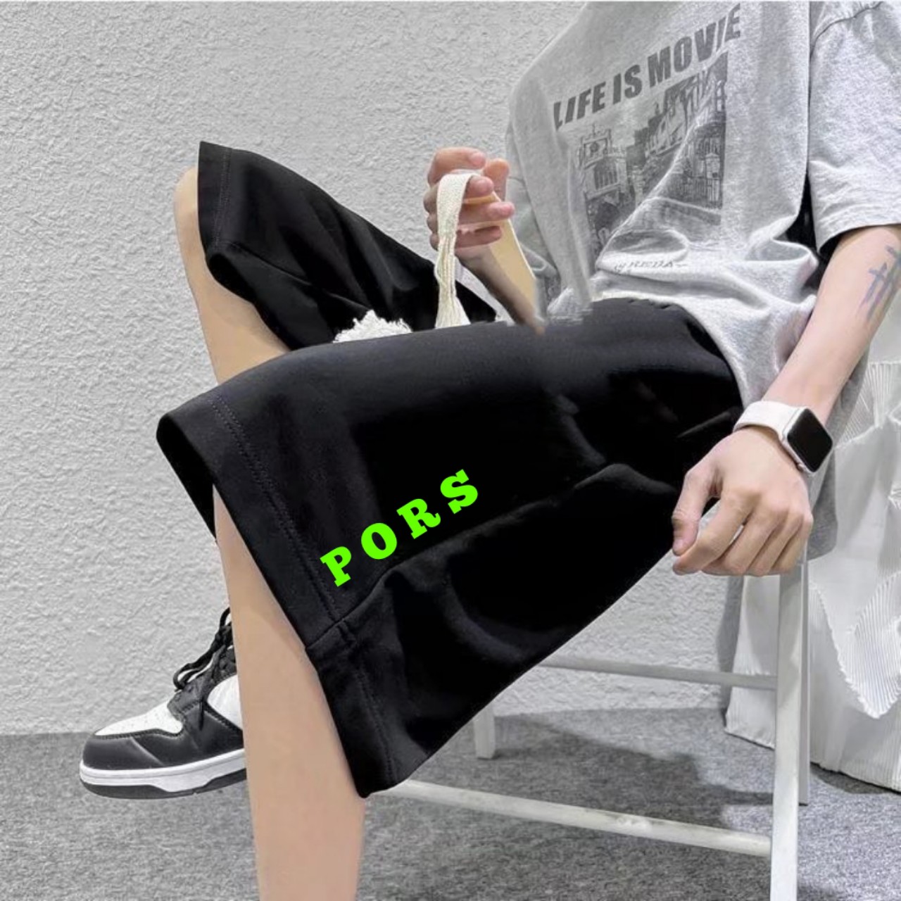 40-100KG Quần Short Đùi nam nữ bigsize thun cotton co giãn màu đen