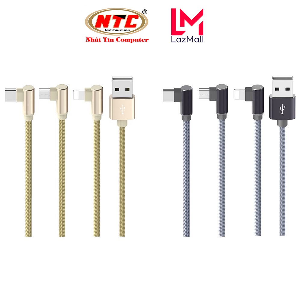 Cáp sạc chữ L Borofone BX26 cổng Micro-USB / Lightning / Type-C max 2.4A (Màu ngẫu nhiên) - Nhat Tin Authorised Store