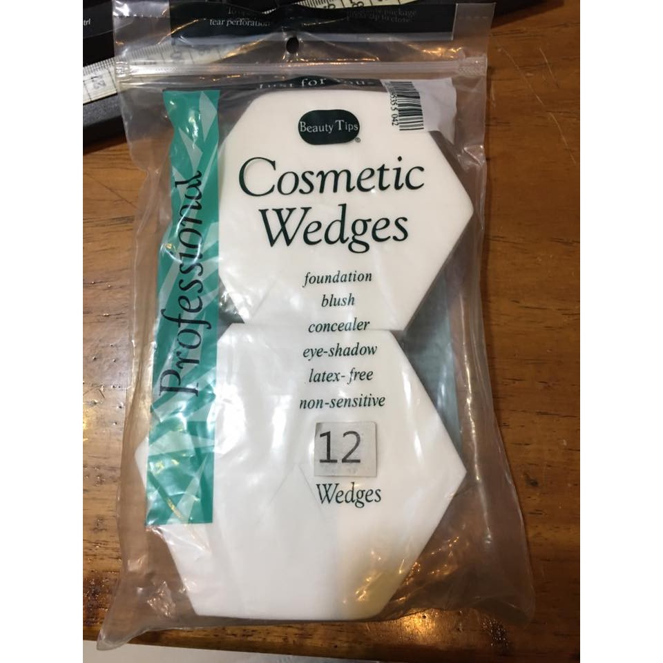 Bộ 12 Bông Mút Trang Điểm Professional Cosmetic Wedges