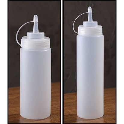 Bình nhựa đựng siro, sữa đặc 200ml