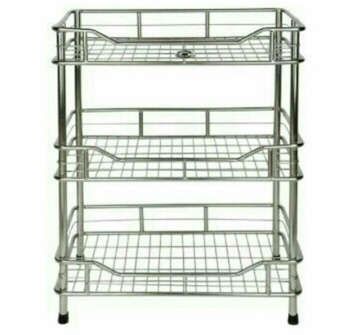 KỆ CHÉN 3TẦNG INOX CAO CẤP 30X50 CAO 69