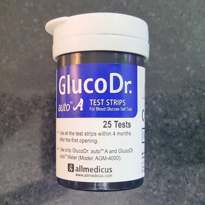 [HCM]Que thử đường huyết GlucoDr Plus AGM-4000 (lọ 25 que)