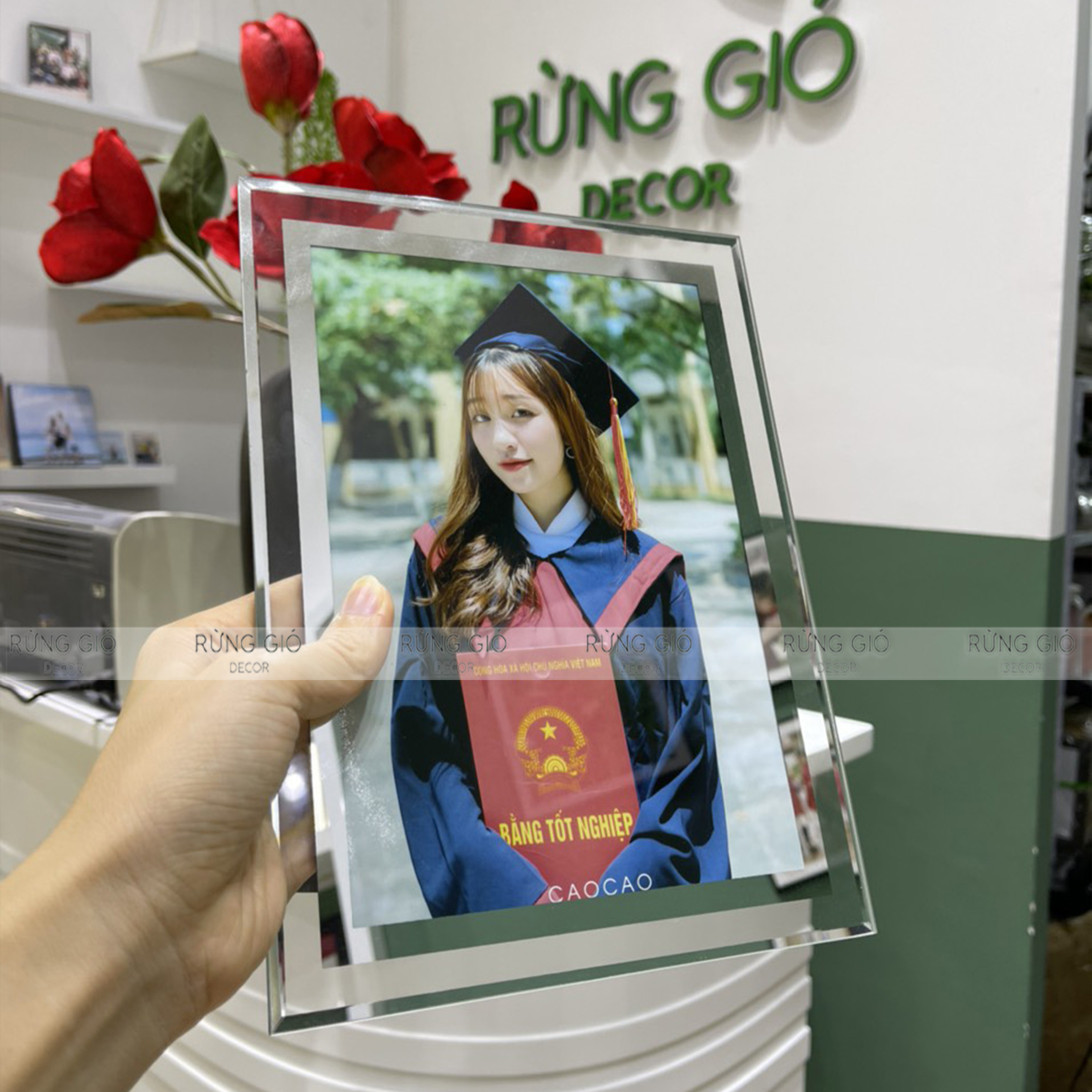 Khung ảnh để bàn kính tràn nhiều cỡ