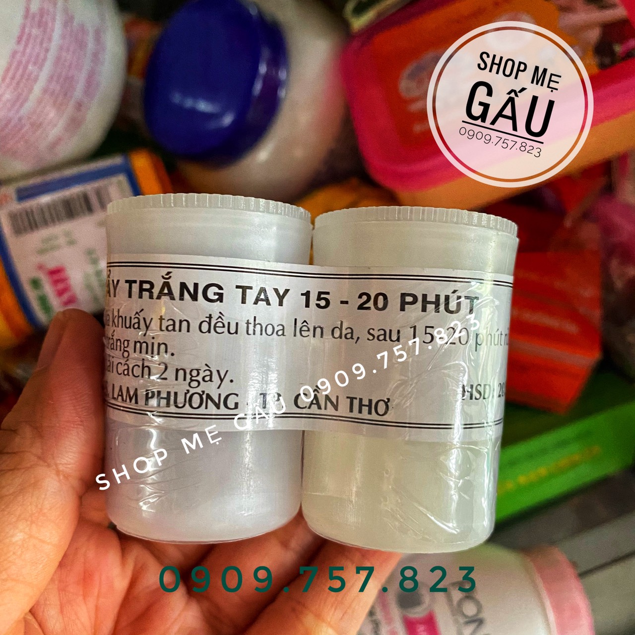 Cặp bột tẩy tráng da