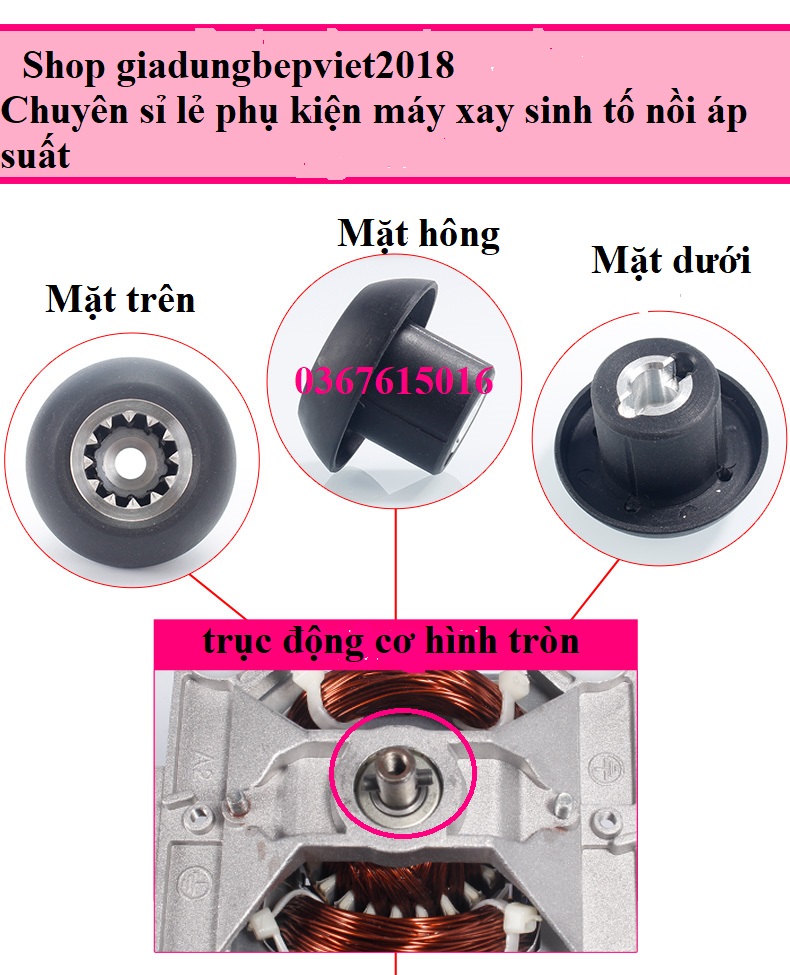 Phụ kiện máy xay sinh tố công nghiệp: Nhông 12 chấu vít giữa