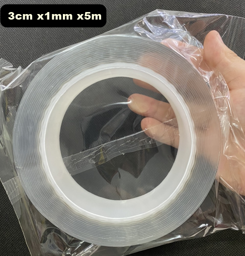 Cuộn băng keo 5m,3m,2m,1m, keo 2 mặt siêu dính loại dày