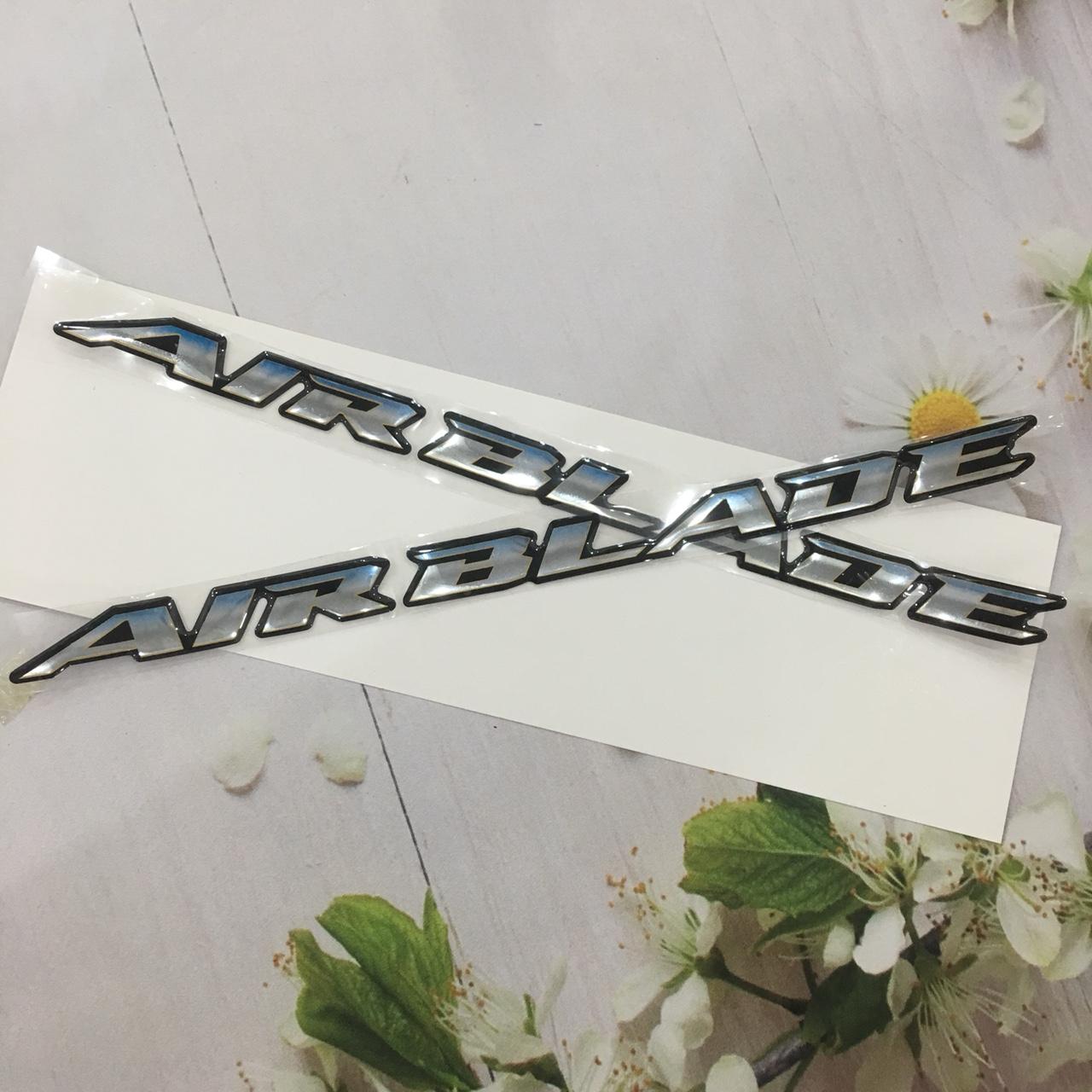 Trọn bộ tem nổi airblade đời 2008 dán xe máy như mới - a137