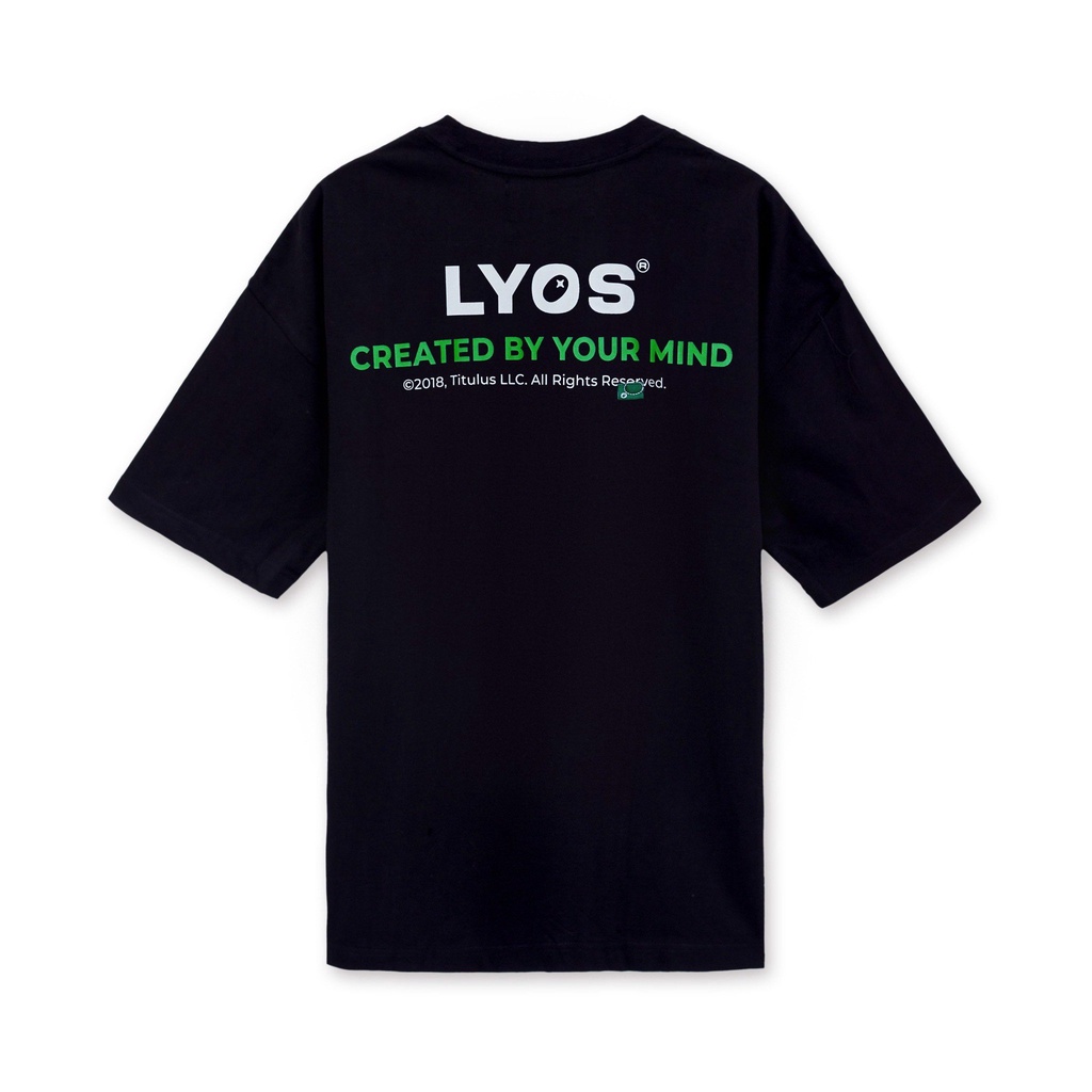 Áo Thun LYOS Stiching Logo Đen