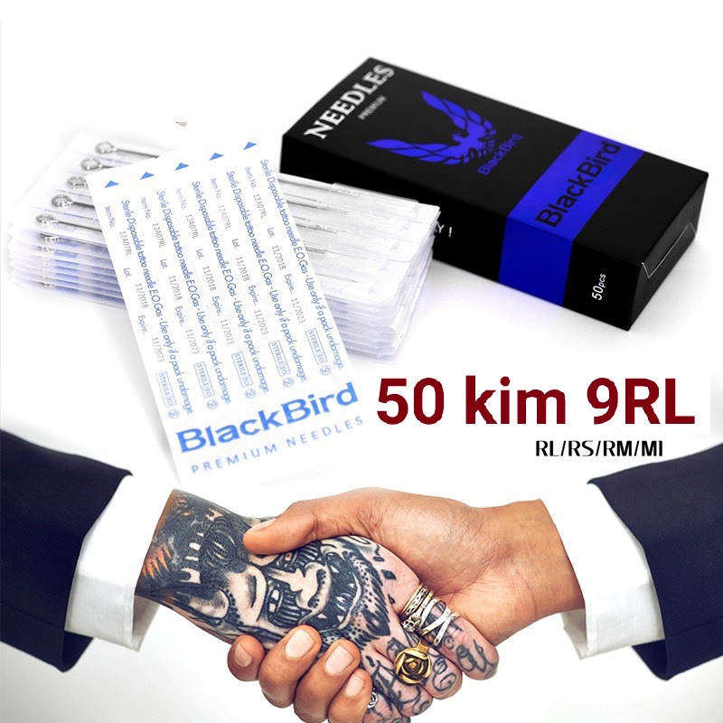 50 kim xăm 9RL chạy khung Black Brid ( kim ko kèm ngòi)