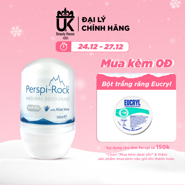 [HCM]Lăn khử mùi từ thiên nhiên Perspi-Rock Natural Deodorant Roll On 50ml nhập khẩu