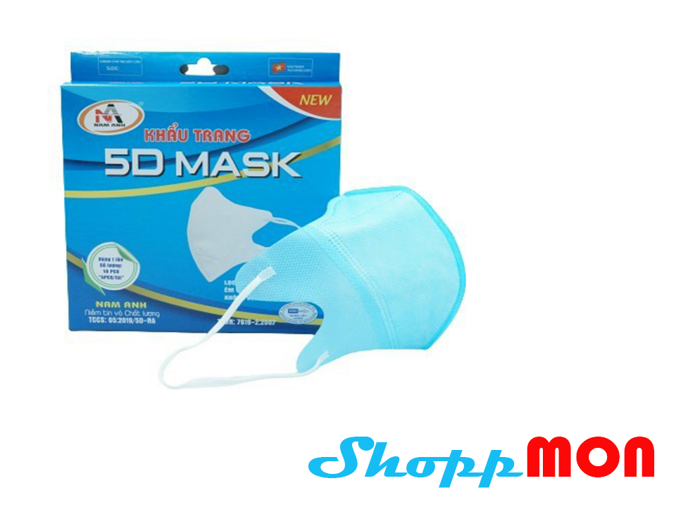 Khẩu trang 3D Hàng Cty Cửu Long Set 10 cái