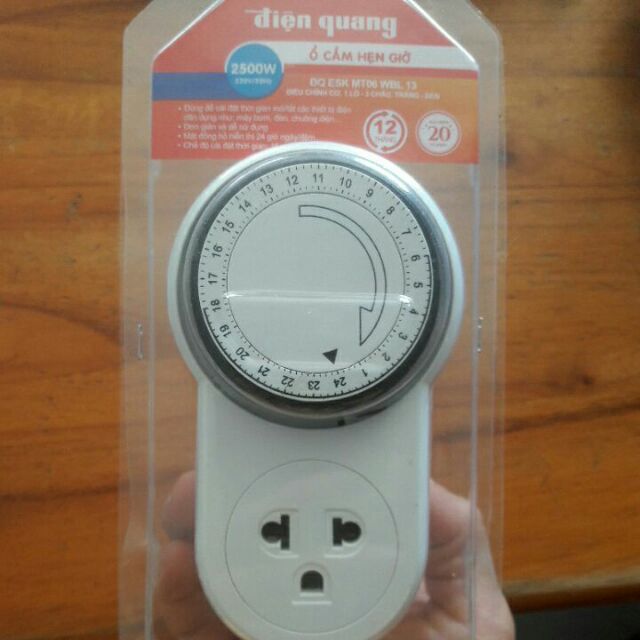 Ổ cấm hẹn giờ thương hiệu điện quang chính hãng