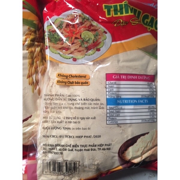 1Kg BỘT THÍNH GẠO LAN CHI LÀM NEM CHUA, NEM THÍNH NGON