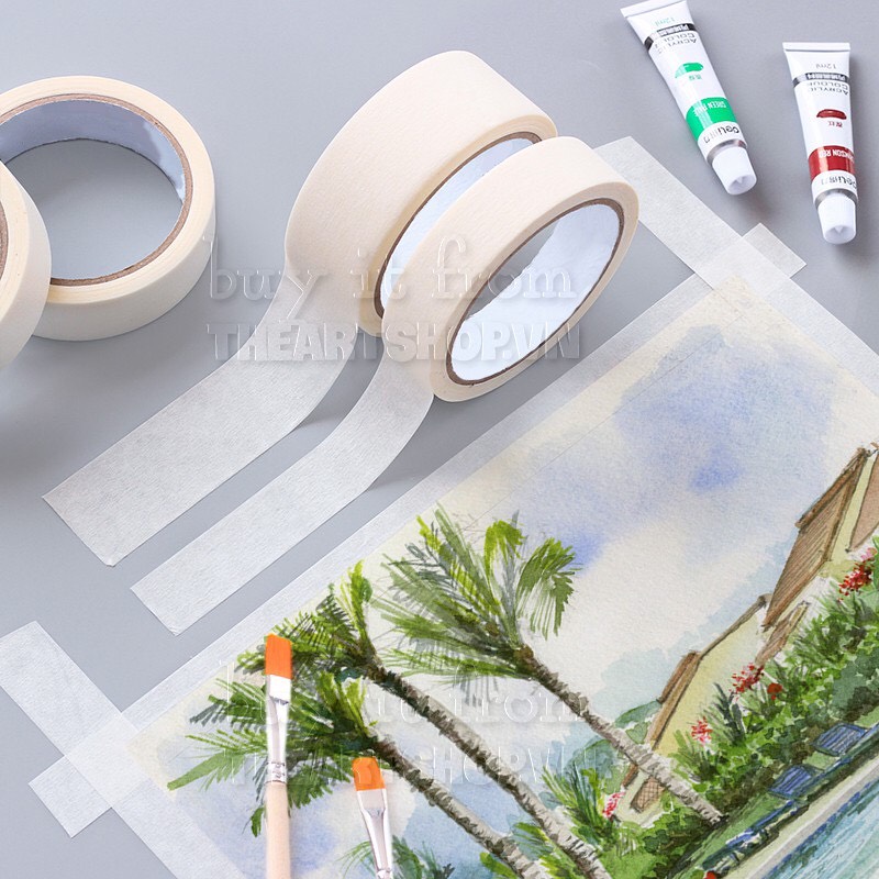 THEARTSHOP Băng keo giấy dùng để cố định giấy vẽ, chặn màu nước