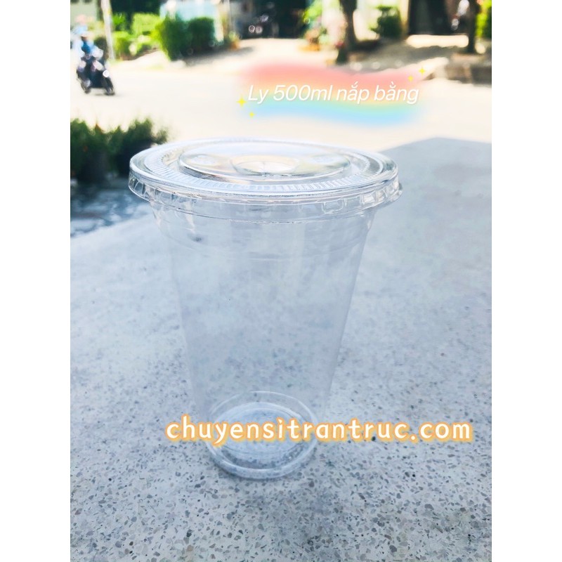 Combo 50 ly nhựa pet kèm nắp 500ml